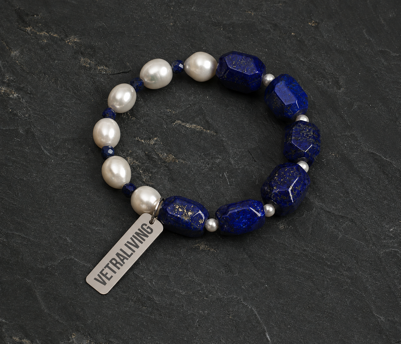 Luna Azure Pearl Bracelet