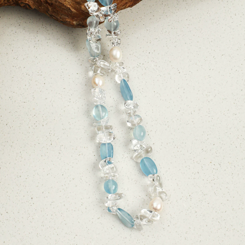 Ocean Halo Gemstone Necklace