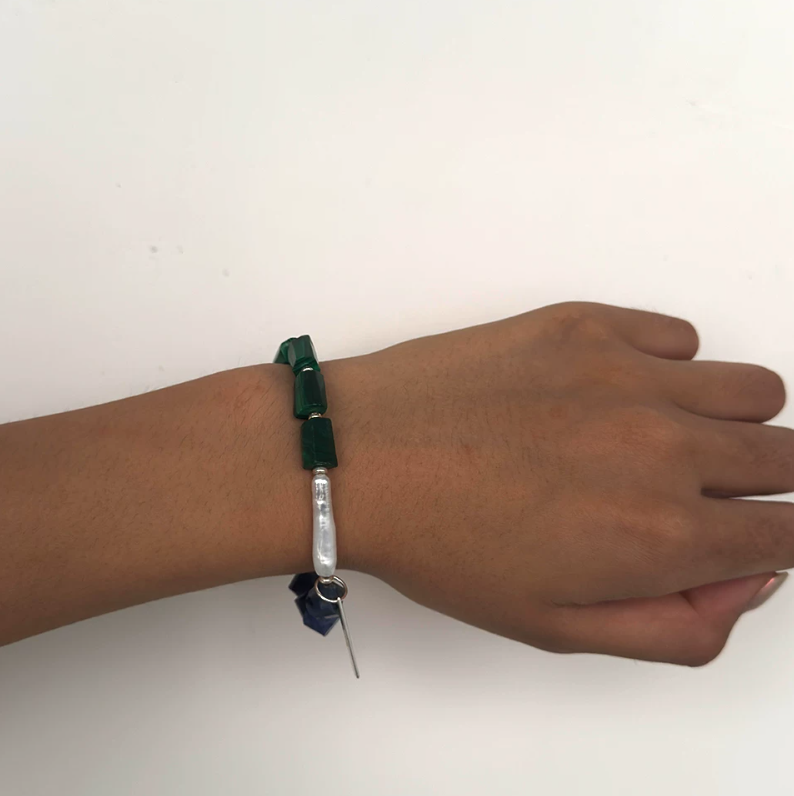 Emerald Tide Gem Bracelet