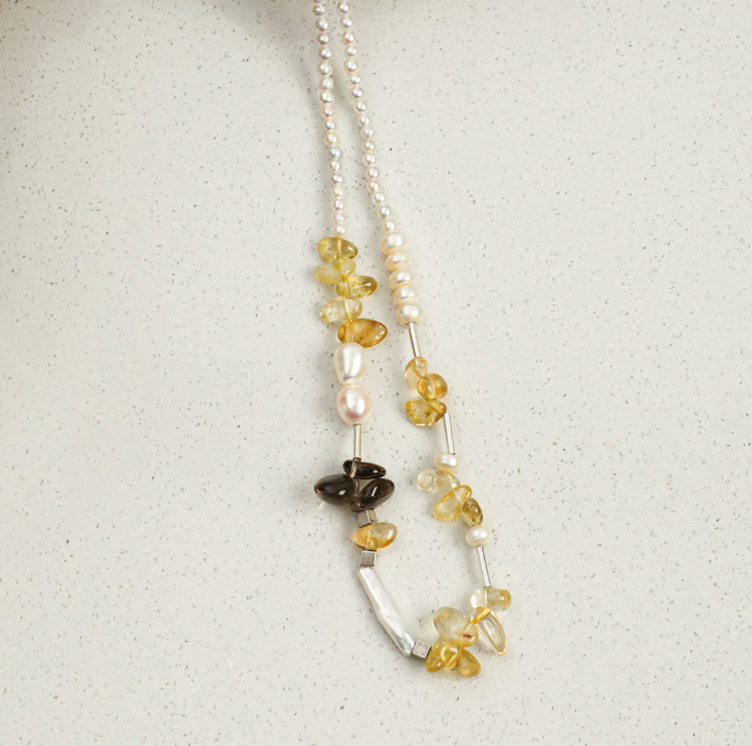 Amber Sonata Pearl Necklace