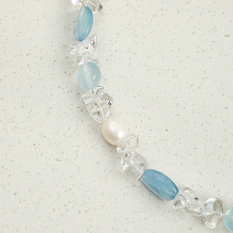 Ocean Halo Gemstone Necklace