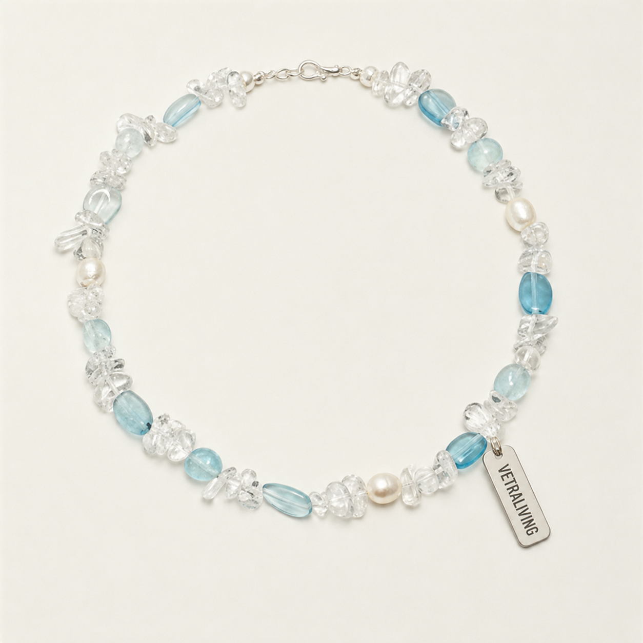 Ocean Halo Gemstone Necklace