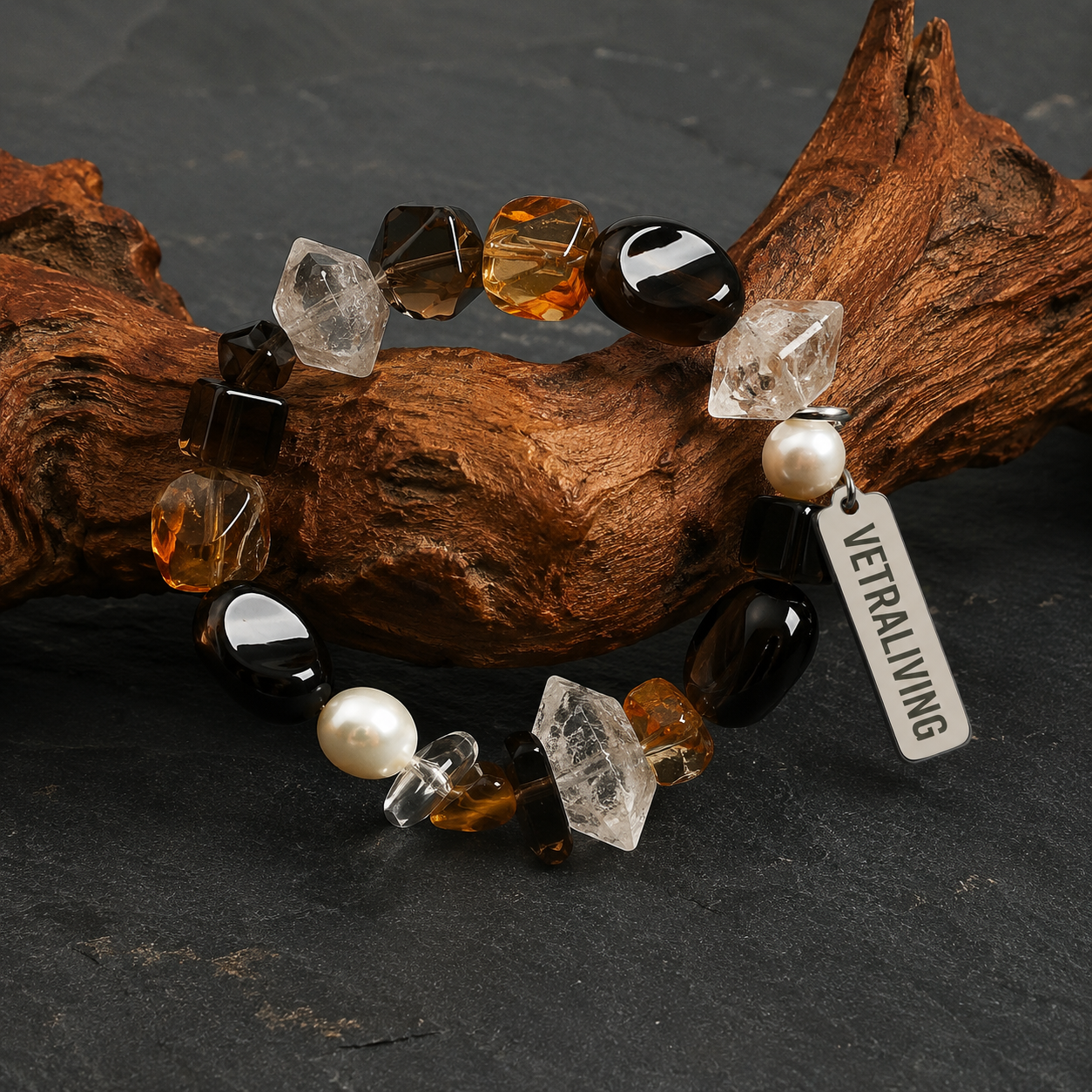 Amber Eclipse Crystal Bracelet