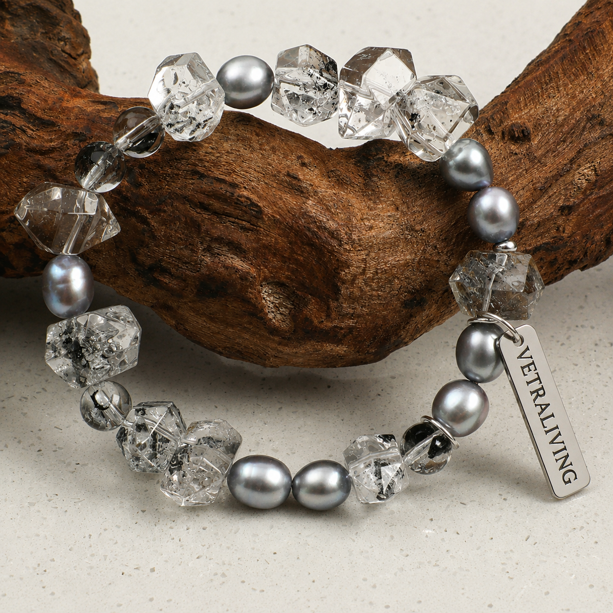 Shadow Spark Pearl Bracelet