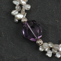 Amethyst Whisper Pearl Bracelet