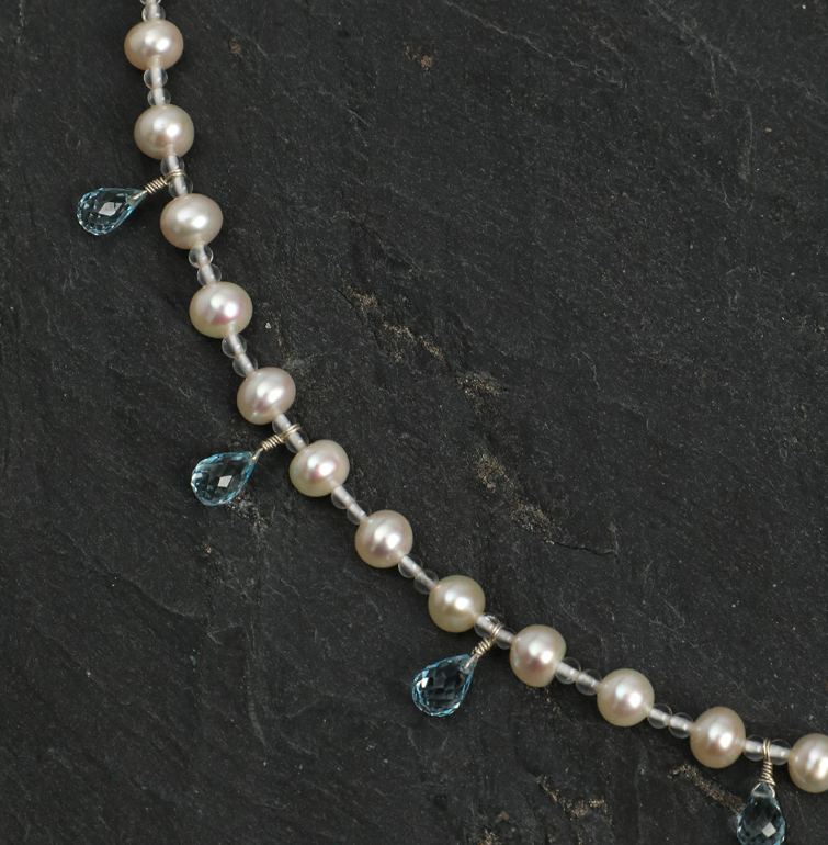 Starlit Grace Pearl Necklace