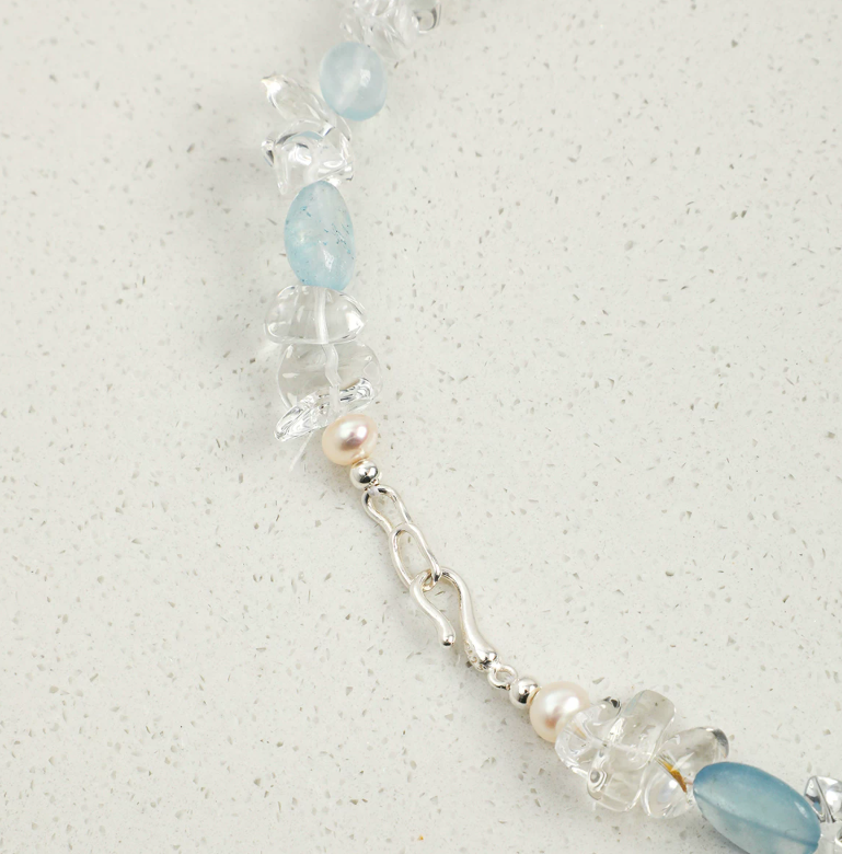 Ocean Halo Gemstone Necklace