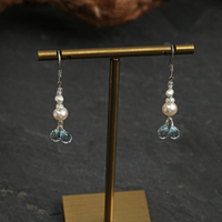 Aria Crystal Pearl Earrings
