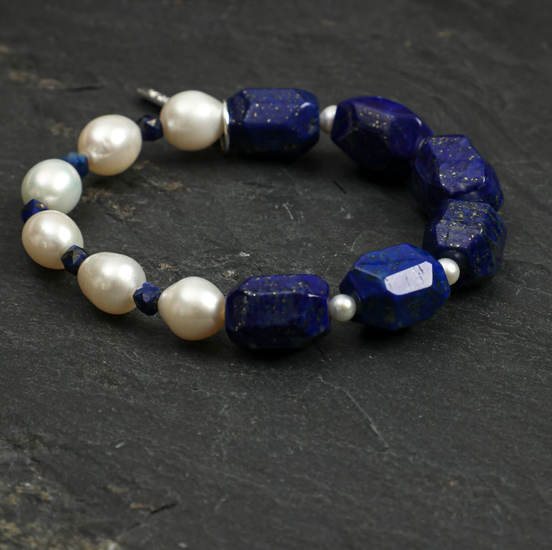 Luna Azure Pearl Bracelet
