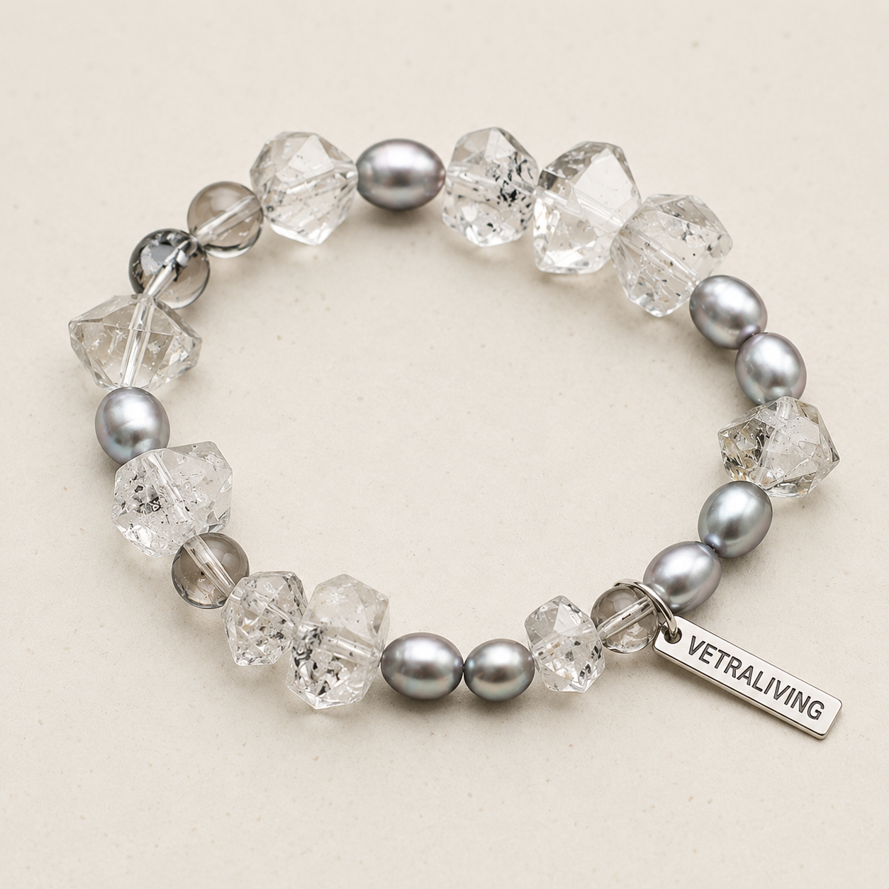 Shadow Spark Pearl Bracelet