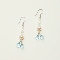 Aria Crystal Pearl Earrings
