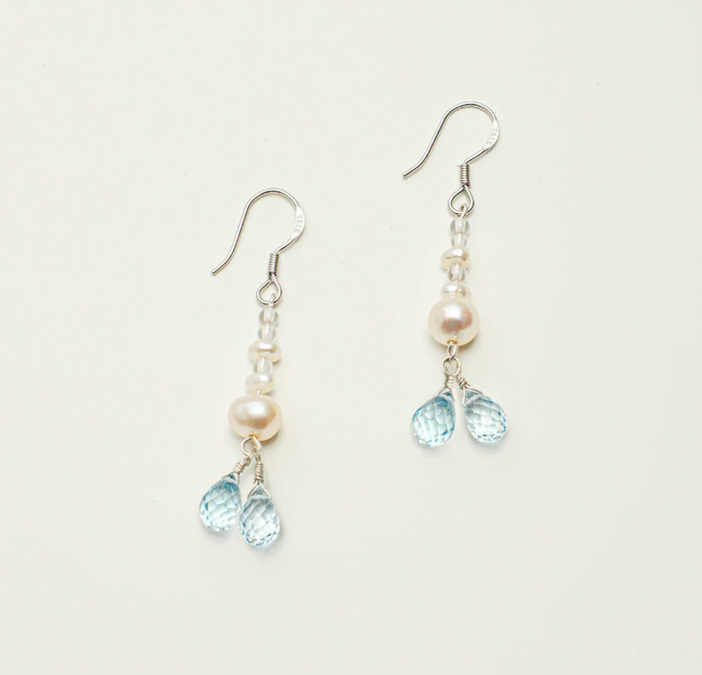 Aria Crystal Pearl Earrings