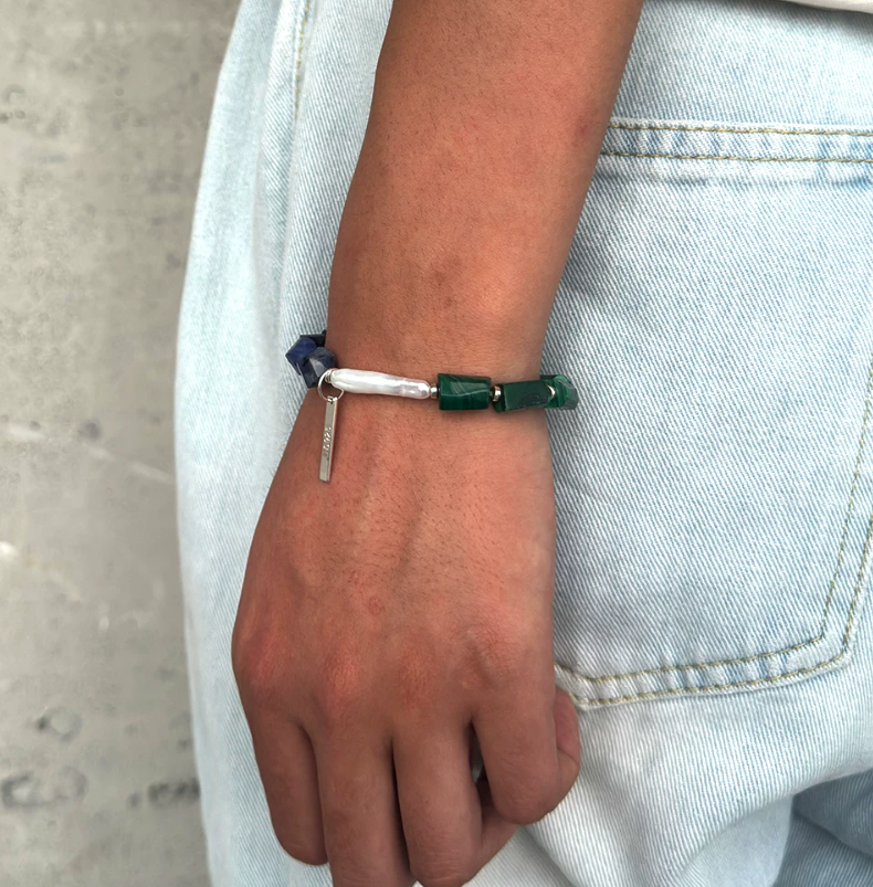 Emerald Tide Gem Bracelet