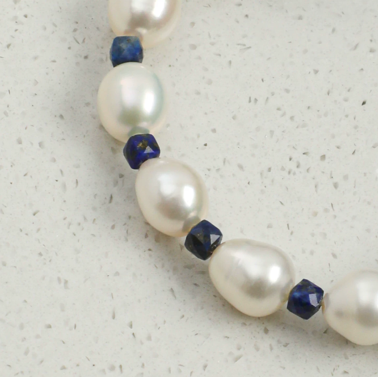 Luna Azure Pearl Bracelet