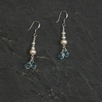 Aria Crystal Pearl Earrings