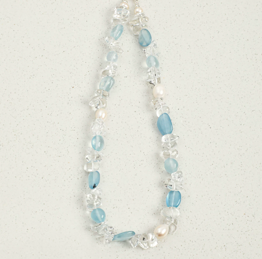 Ocean Halo Gemstone Necklace