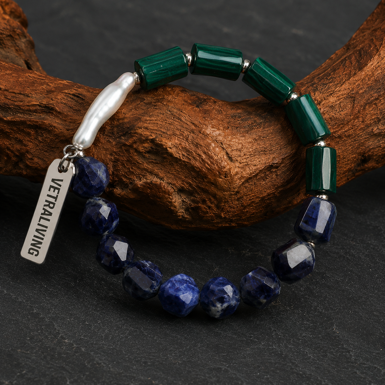 Emerald Tide Gem Bracelet